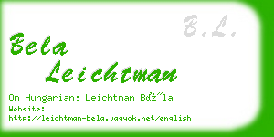 bela leichtman business card